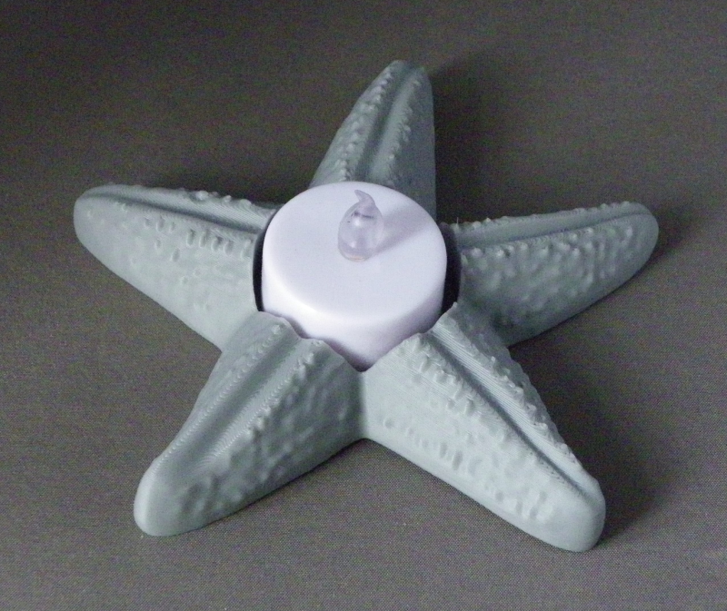 (image for) 3D Prints - Zeester Theelichthouder 1 - (Meerdere Kleuren Mogelijk)